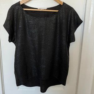 BCBG Black Metallic Top
